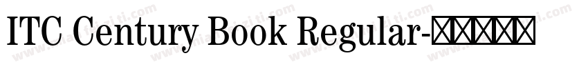 ITC Century Book Regular字体转换